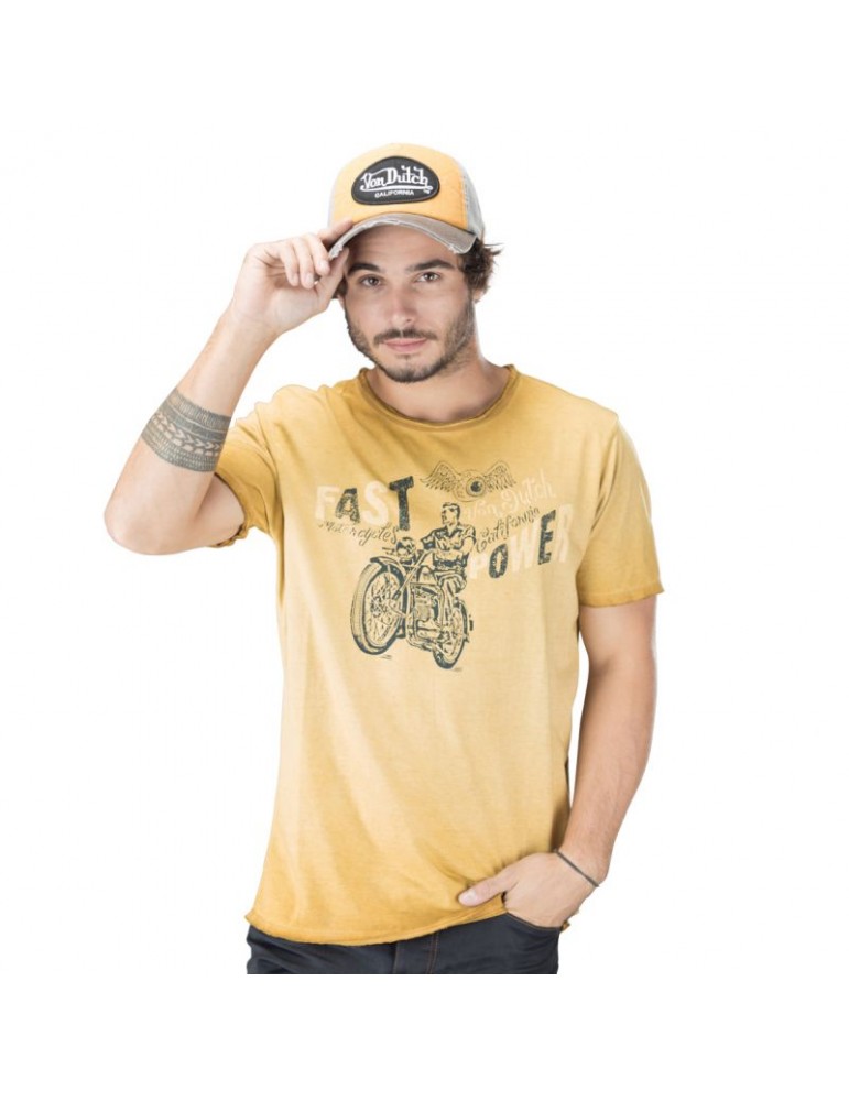 Tee Shirt Homme Von Dutch Fast jaune Tee Shirt Homme Von Dutch Fast jaune