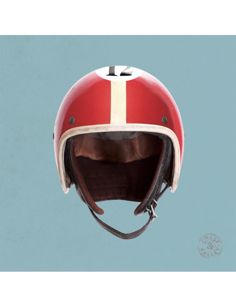 Tableau décoratif toile casque rouge bleu 40x40 Tableau décoratif toile casque rouge bleu 40x40