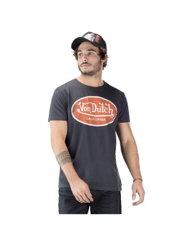 T-shirt homme Aaron gris foncé VON DUTCH T-shirt homme Aaron gris foncé VON DUTCH