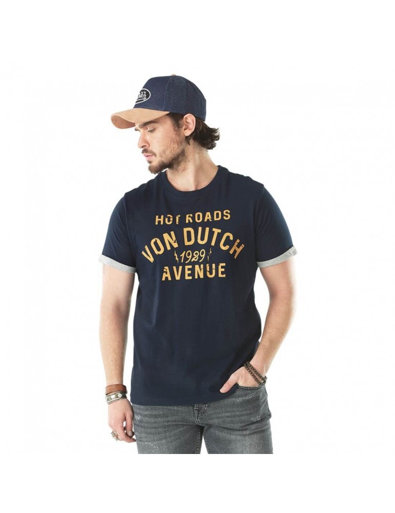 T-shirt Homme Stanley bleu VON DUTCH T-shirt Homme Stanley bleu VON DUTCH