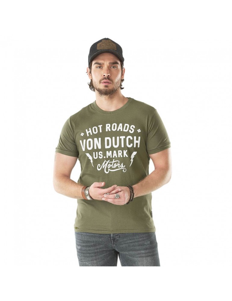 Tee Shirt Homme Angeles kaki VON DUTCH Tee Shirt Homme Angeles kaki VON DUTCH
