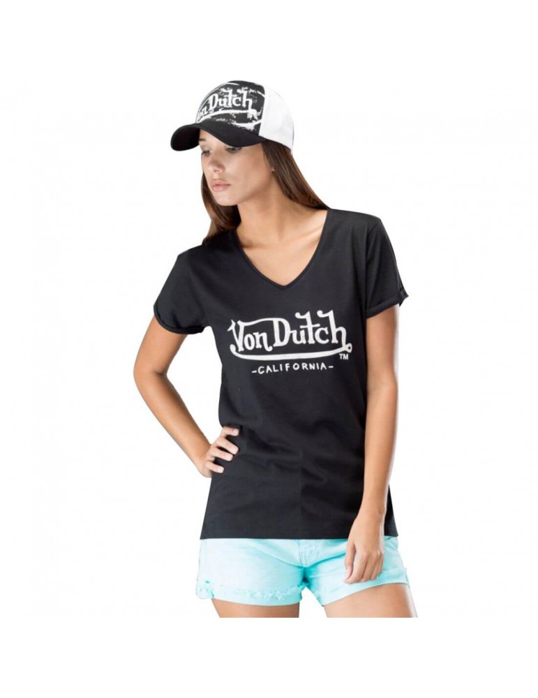 Tee Shirt Femme Basic noir VON DUTCH Tee Shirt Femme Basic noir VON DUTCH