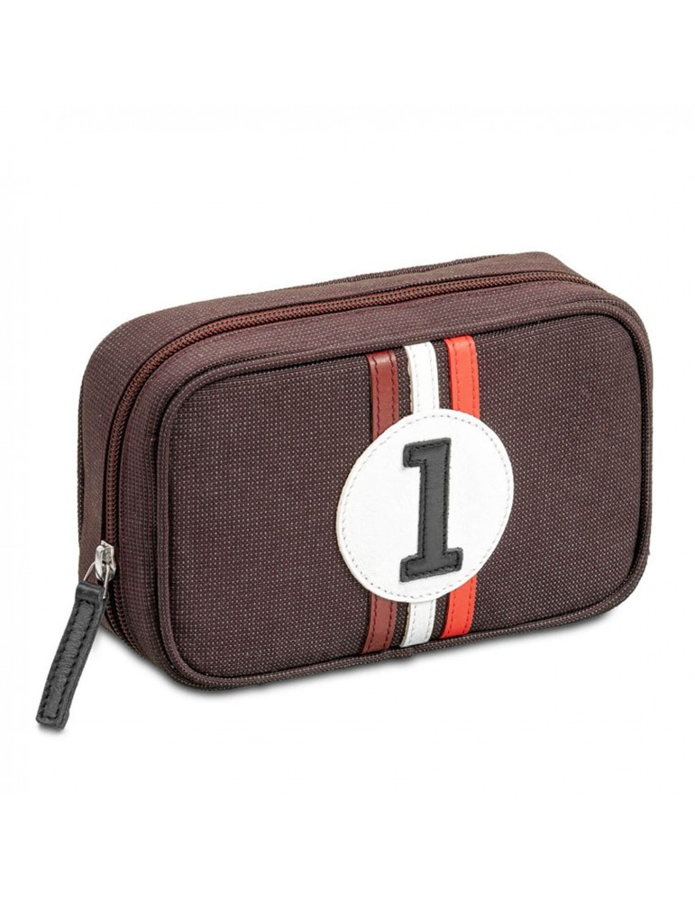 Trousse de toilette voyage homme en toile bordeaux Billy CBR1 Trousse de toilette voyage homme en toile bordeaux Billy CBR1