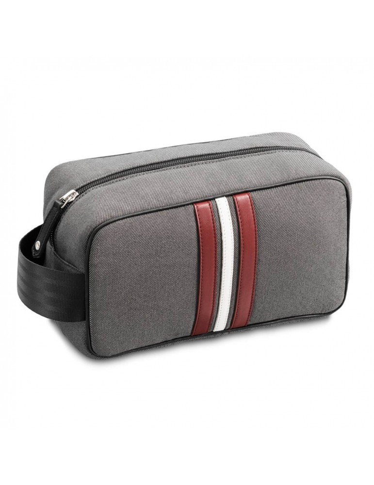 Trousse de toilette voyage mixte tissu et cuir recyclés Bobby CBC Trousse de toilette voyage mixte tissu et cuir recyclés Bobby CBC
