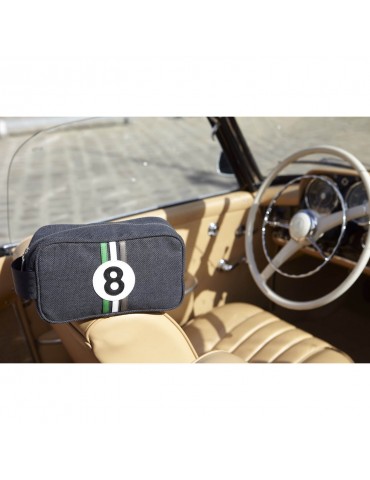 Bobby V8 Trousse De Toilette Homme Avec Motif En Cuir Entre 2 retros