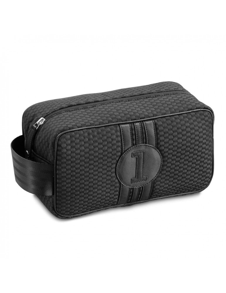 Trousse de toilette voyage homme tissu cuir recyclés Bobby ALLB1 Trousse de toilette voyage homme tissu cuir recyclés Bobby ALLB1