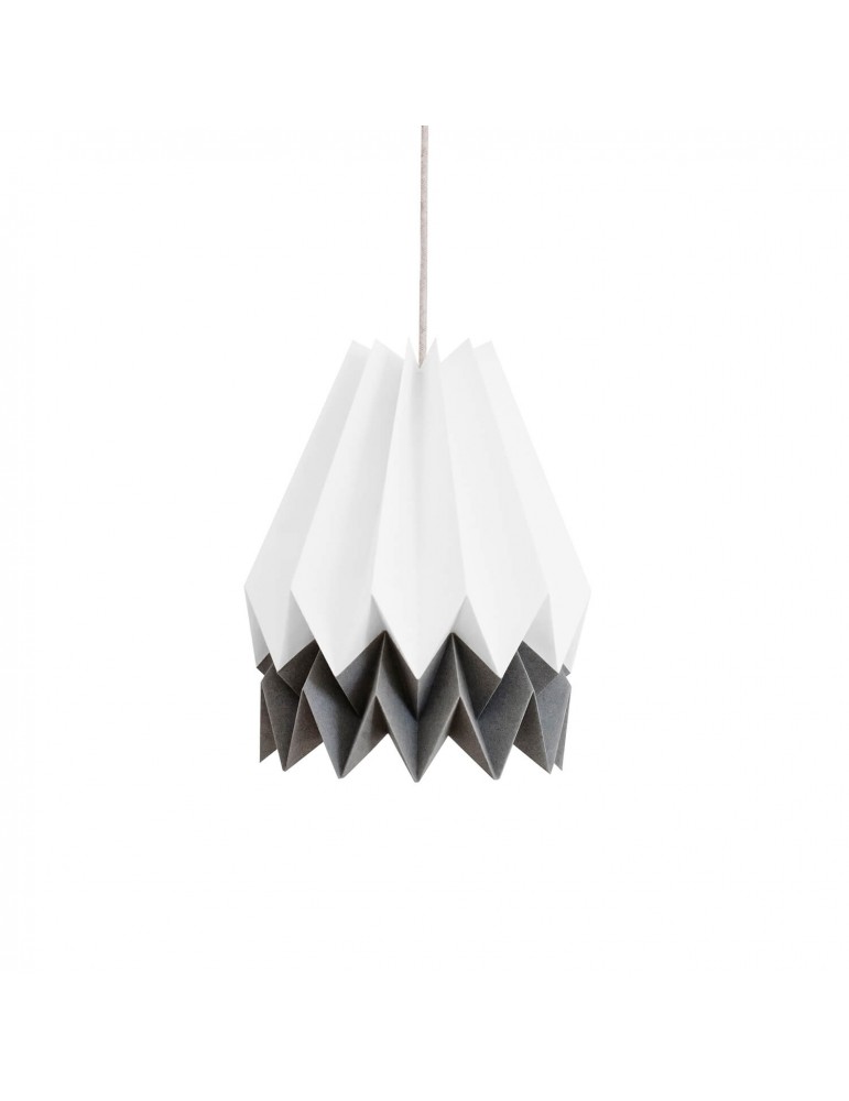 Abat-jour déco blanc et gris foncé en papier ORIKOMI Abat-jour déco blanc et gris foncé en papier ORIKOMI
