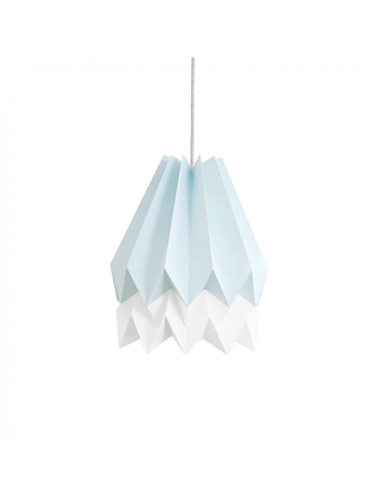 Abat-jour déco bleu clair et blanc en papier ORIKOMI Abat-jour déco bleu clair et blanc en papier ORIKOMI