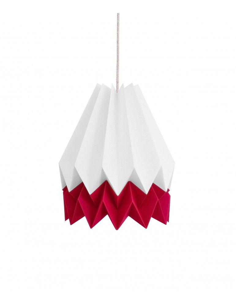 Abat-jour déco blanc et rouge en papier ORIKOMI Abat-jour déco blanc et rouge en papier ORIKOMI