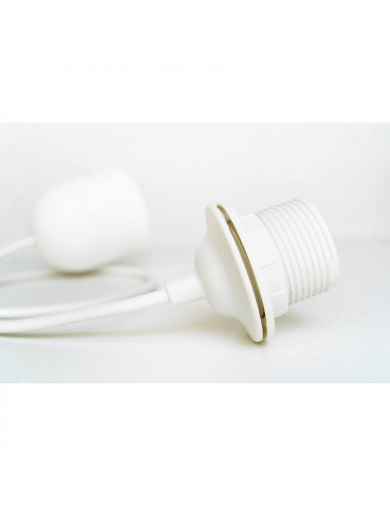 Câble électrique et douille blancs Câble électrique et douille blancs