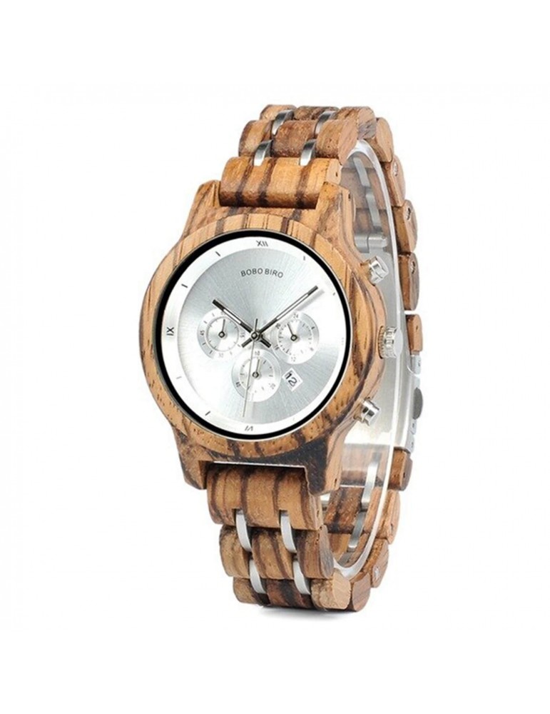 Montre en bois pour femme cadran blanc Montre en bois pour femme cadran blanc