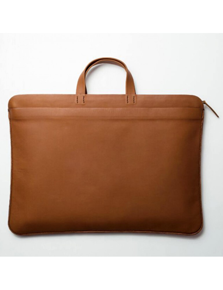 Sacoche en cuir pour ordinateur et documents camel Sacoche en cuir pour ordinateur et documents camel